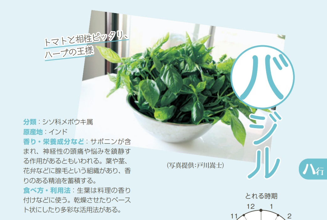 現代農業2017年2月号のバジルの記事
